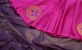 Pink and Purple Pure Kanchipuram Handloom Silk Saree
