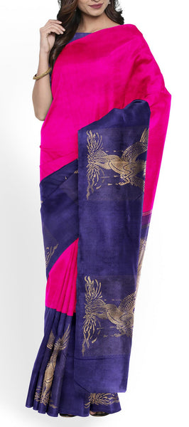 Pink Handloom Kanchipuram Silk Saree