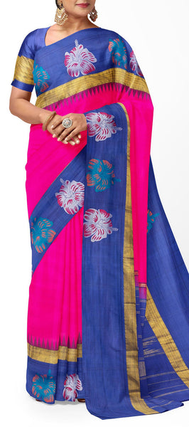 Pink Handloom Kanchipuram Silk Saree