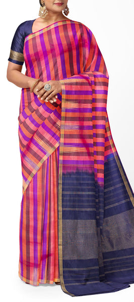 Purple Handloom Kanchipuram Silk Saree