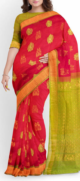 Rani Pink Silk Cotton Saree